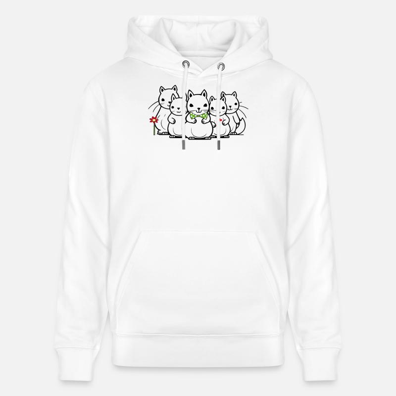 Petits hamsters - Sweat à capuche bio CRUISER Stanley/Stella Unisexe - blanc