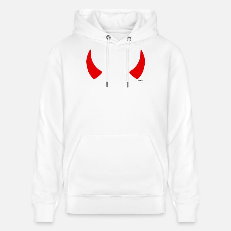 cornes rouges - Sweat à capuche bio CRUISER Stanley/Stella Unisexe - blanc