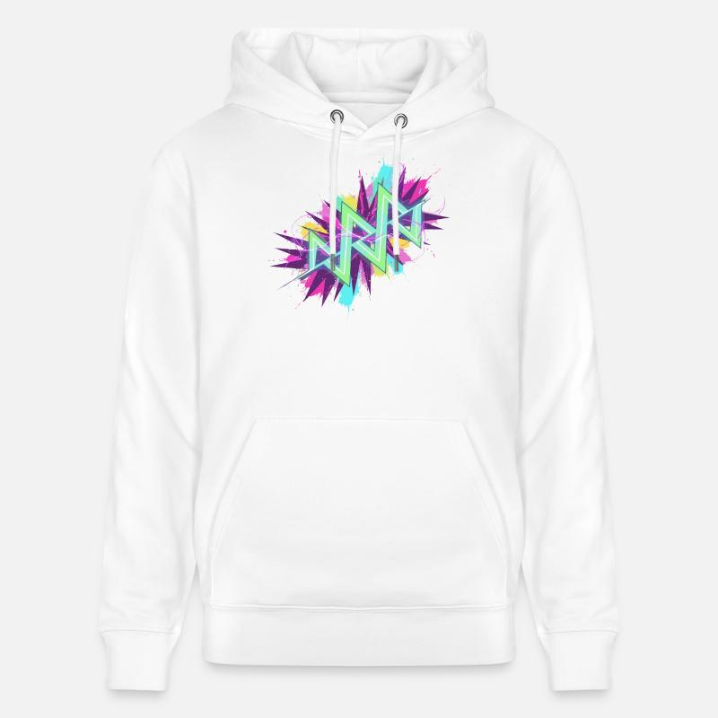Neon Zickzack Graffiti - Stanley/Stella Unisex Bio-Hoodie CRUISER  - Weiß