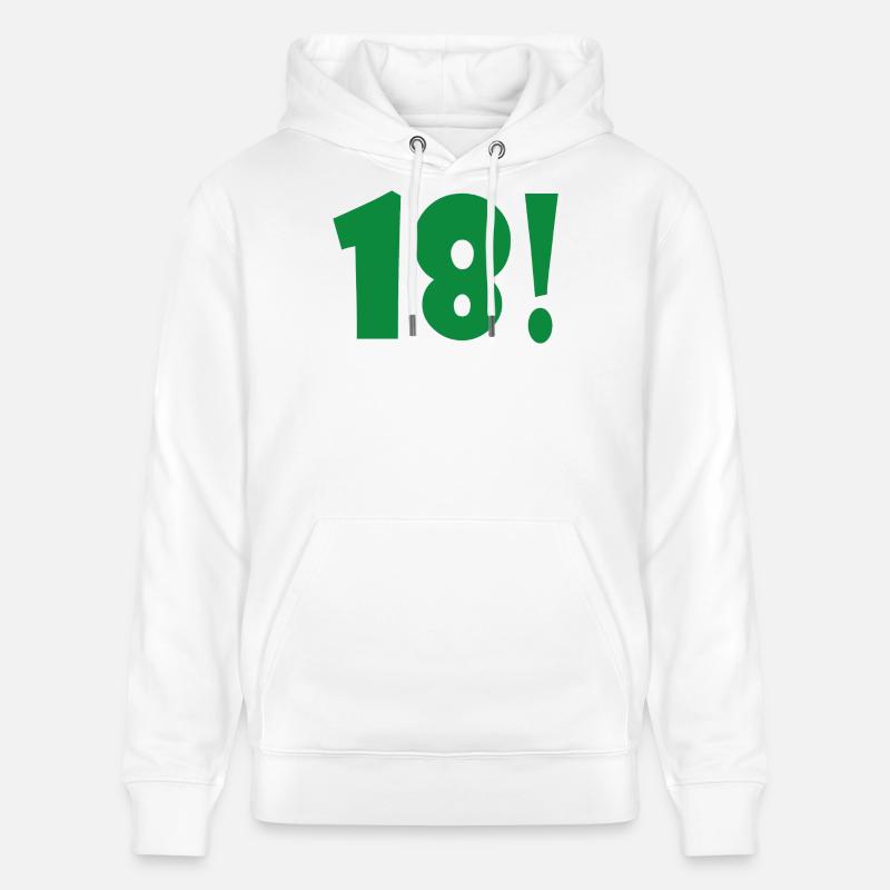 Vert 18 ! Impression exclusive - Sweat à capuche bio CRUISER Stanley/Stella Unisexe - blanc