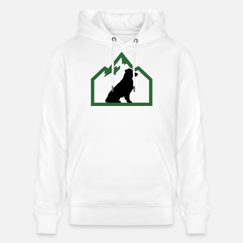 Crête extérieure des Dog Mountains - Sweat à capuche bio CRUISER Stanley/Stella Unisexe - blanc