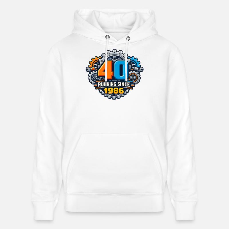 40 ans de carrière depuis 1986 - Sweat à capuche bio CRUISER Stanley/Stella Unisexe - blanc