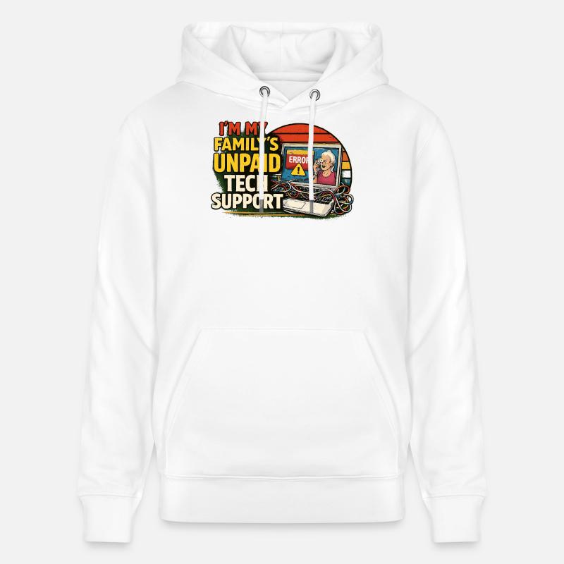 Support technique familial non rémunéré - Sweat à capuche bio CRUISER Stanley/Stella Unisexe - blanc