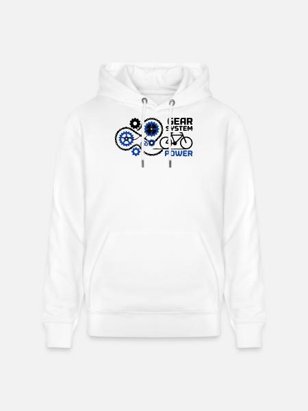 Awesome Gear System Bike Nerd - Stanley/Stella CRUISER Unisex Organic Hoodie - white