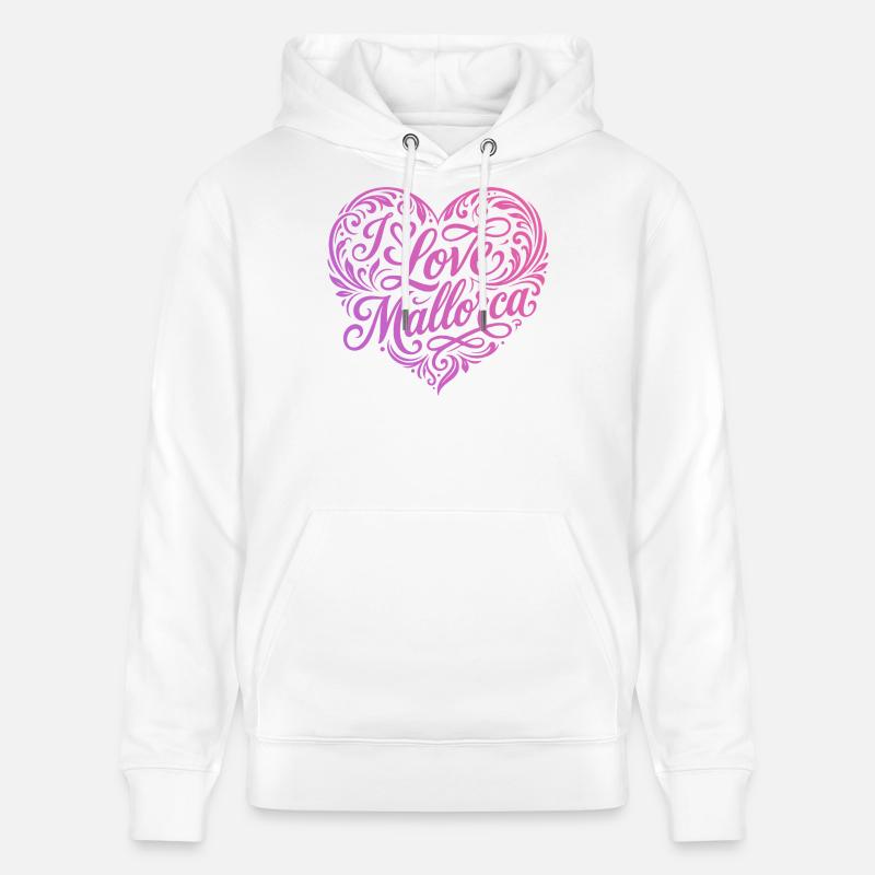 J’adore Majorque - Sweat à capuche bio CRUISER Stanley/Stella Unisexe - blanc