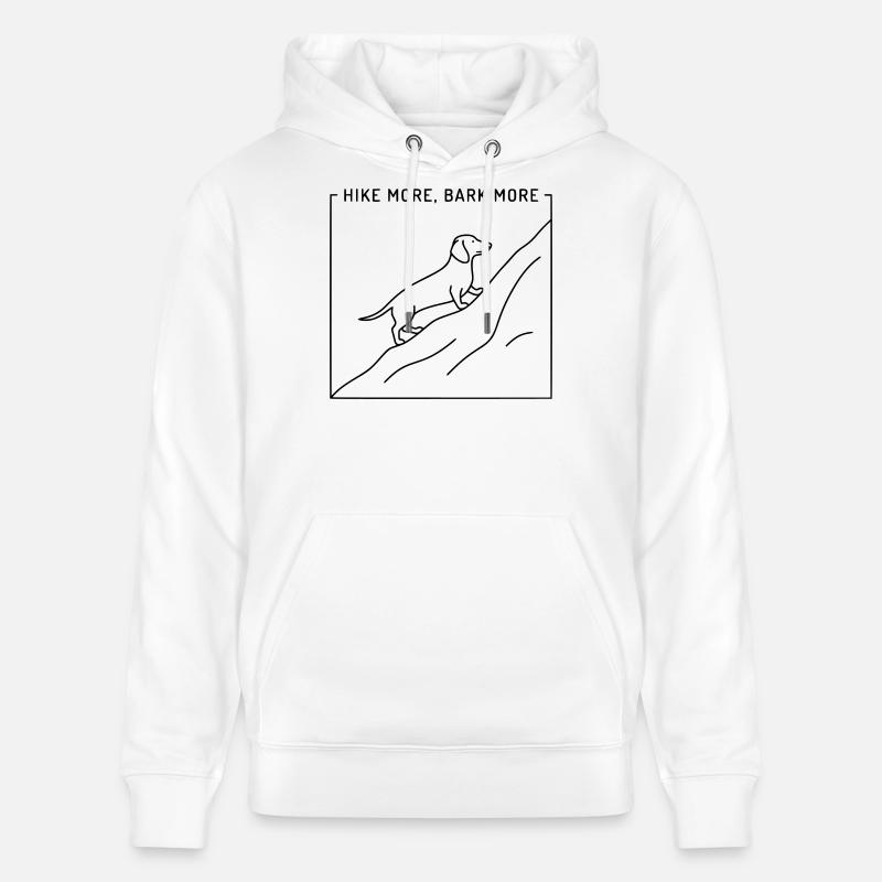 Marchez plus Aboiez plus - Sweat à capuche bio CRUISER Stanley/Stella Unisexe - blanc