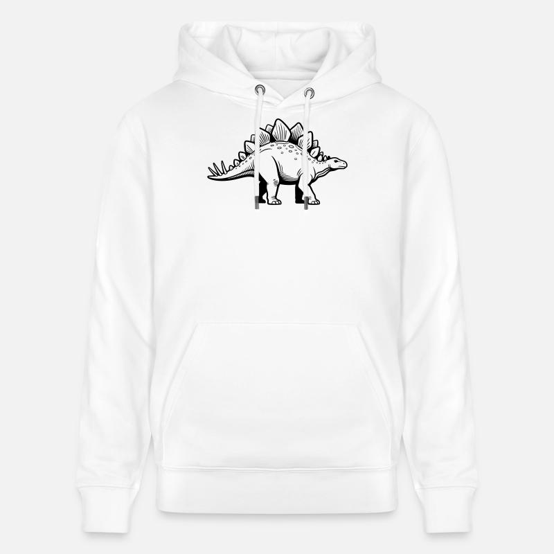 Stegosaurus - Stanley/Stella CRUISER Unisex Organic Hoodie - white