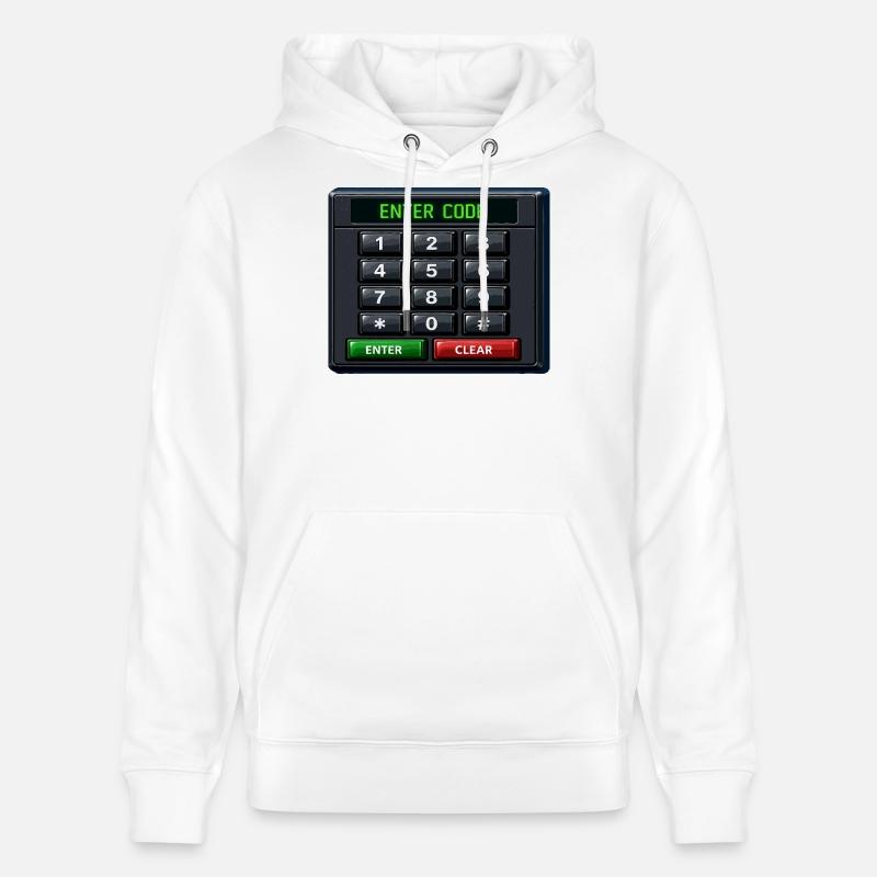Geben Sie Code Keypad Neon ein - Stanley/Stella Unisex Bio-Hoodie CRUISER  - Weiß