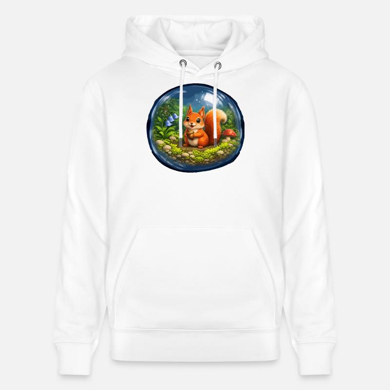 Märchenhörnchen in Glaskugel - Stanley/Stella Unisex Bio-Hoodie CRUISER  - Weiß