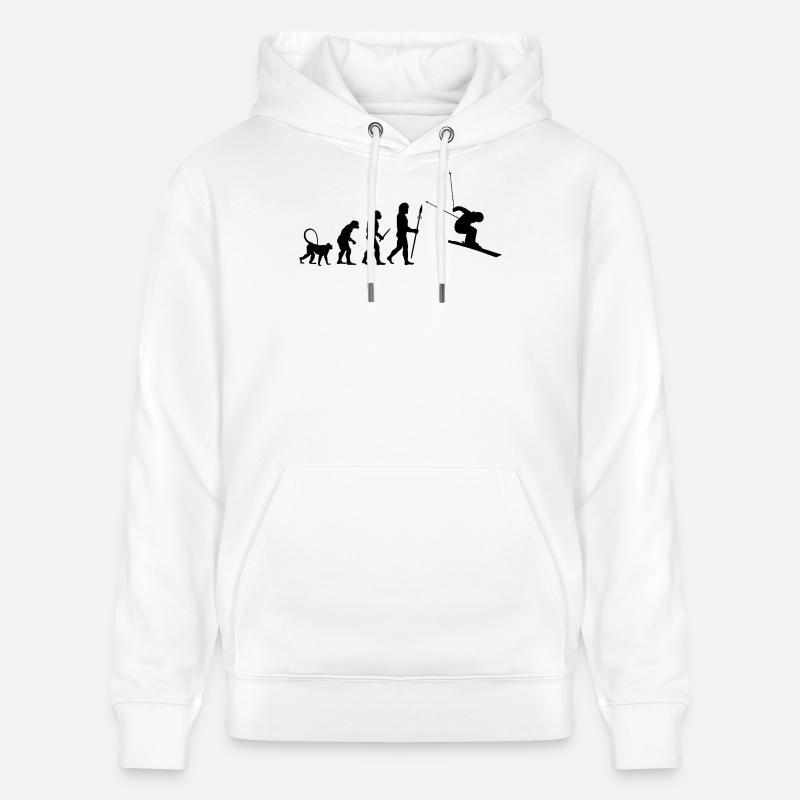 Évolution du skieur - Sweat à capuche bio CRUISER Stanley/Stella Unisexe - blanc