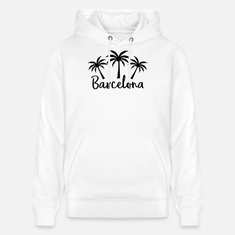 Barcelone - Sweat à capuche bio CRUISER Stanley/Stella Unisexe - blanc