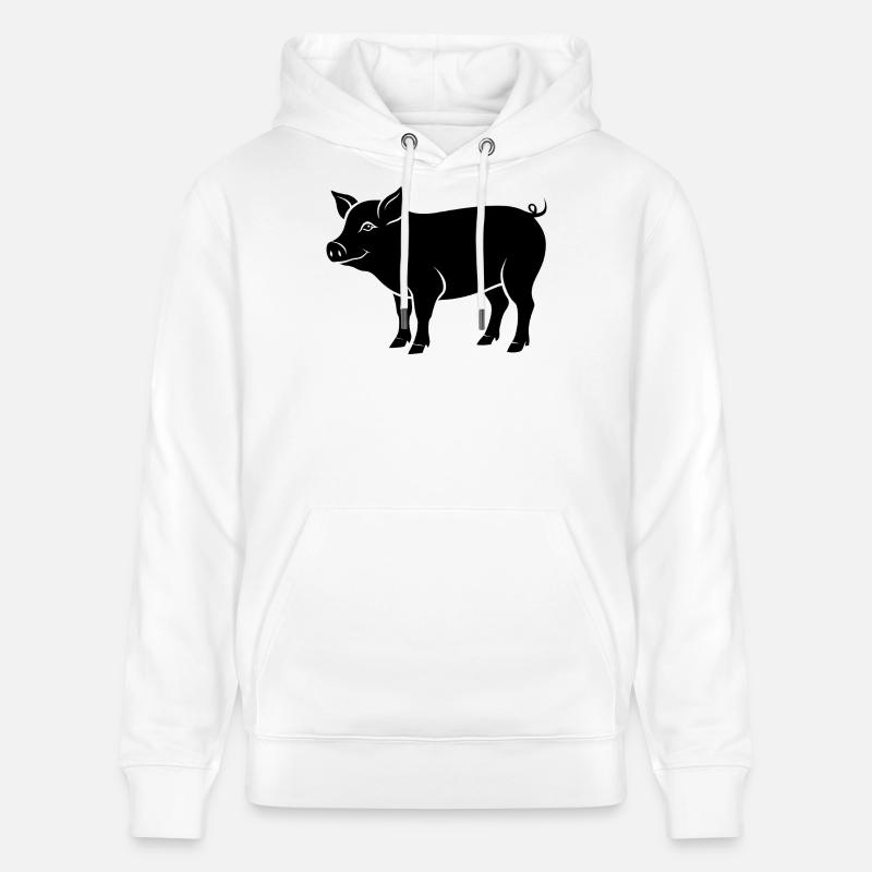 Schwein - Stanley/Stella Unisex Bio-Hoodie CRUISER  - Weiß