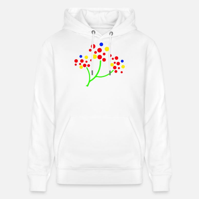 Explosion de l’arbre à points néon - Sweat à capuche bio CRUISER Stanley/Stella Unisexe - blanc