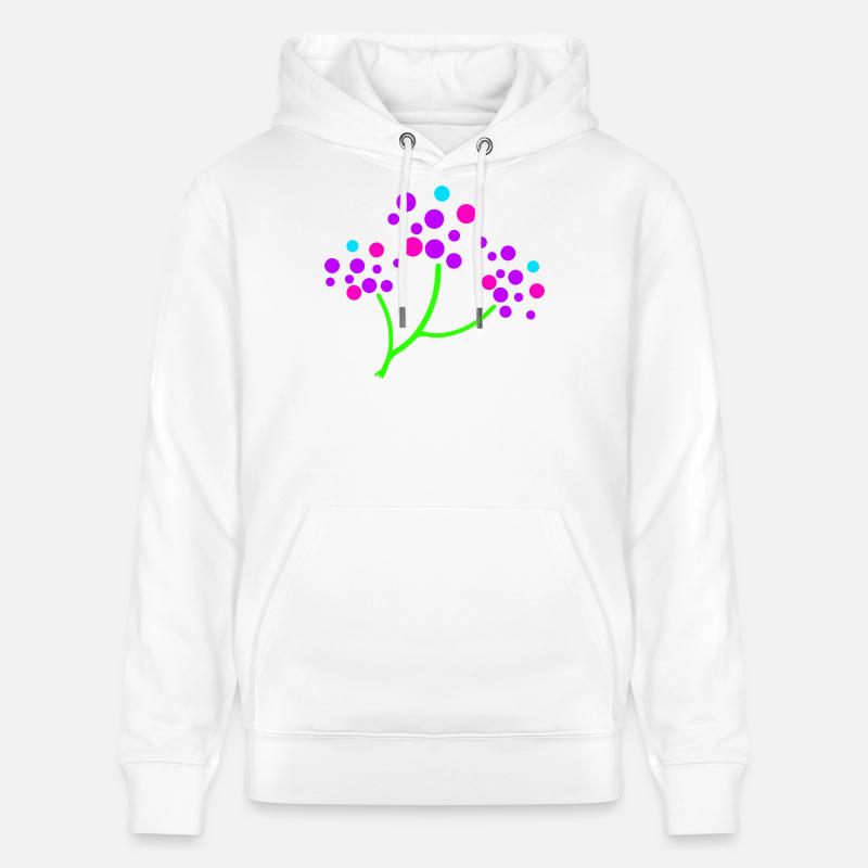 Branche Fleurs de Néon - Sweat à capuche bio CRUISER Stanley/Stella Unisexe - blanc