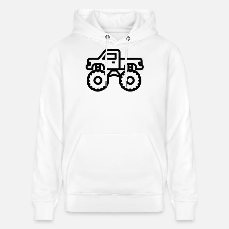 monster truck - Sweat à capuche bio CRUISER Stanley/Stella Unisexe - blanc