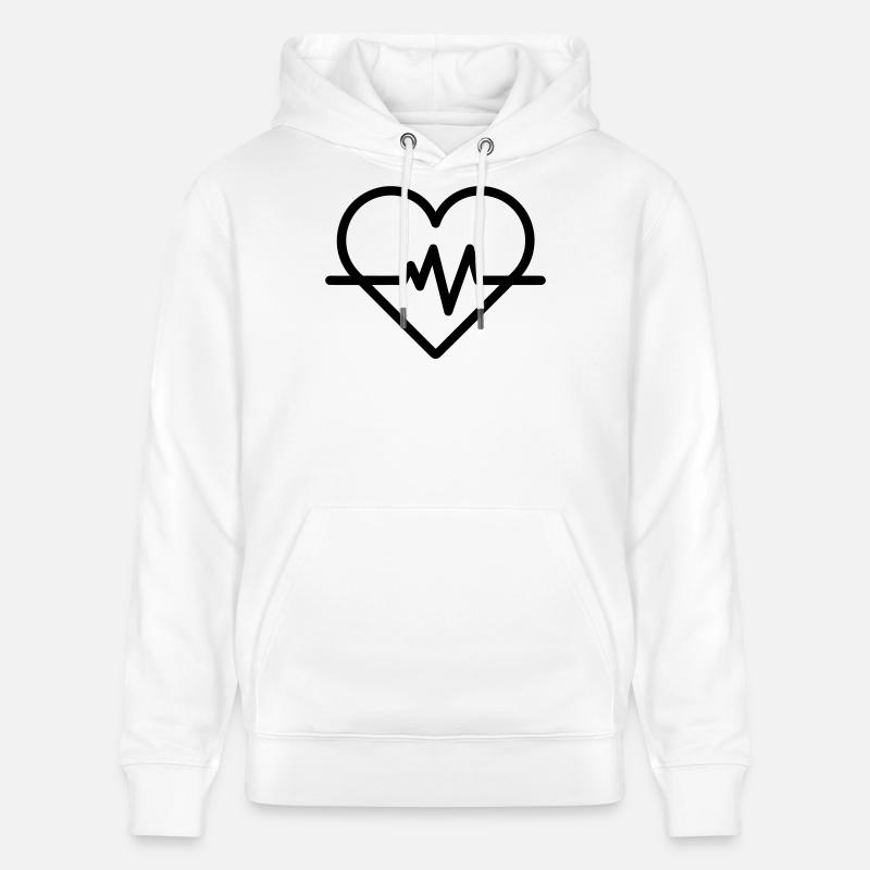 Herzfrequenz - Stanley/Stella Unisex Bio-Hoodie CRUISER  - Weiß
