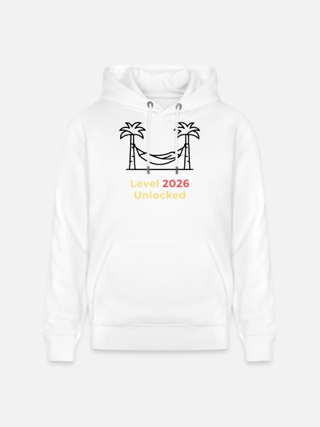 Level 2026 Unlocked Abschluss - Stanley/Stella Unisex Bio-Hoodie CRUISER - Weiß