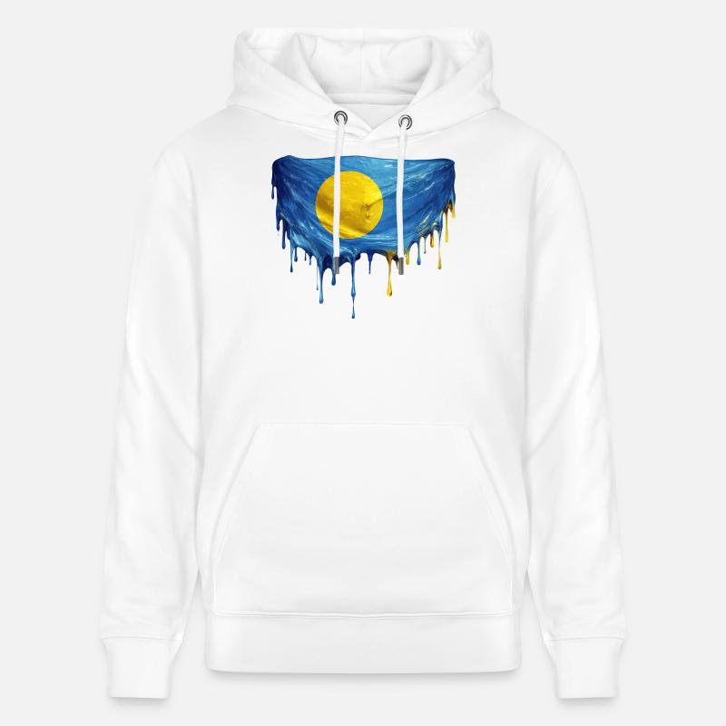 Drapeau Dégoulinant de Palaos - Sweat à capuche bio CRUISER Stanley/Stella Unisexe - blanc