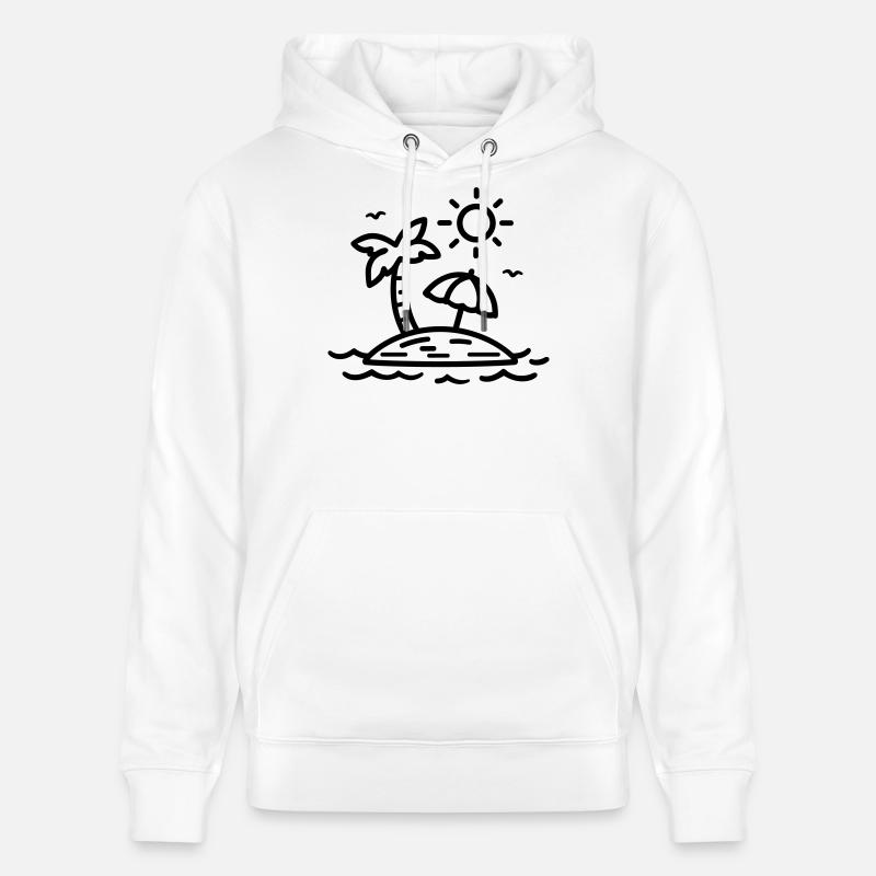 plage - Sweat à capuche bio CRUISER Stanley/Stella Unisexe - blanc