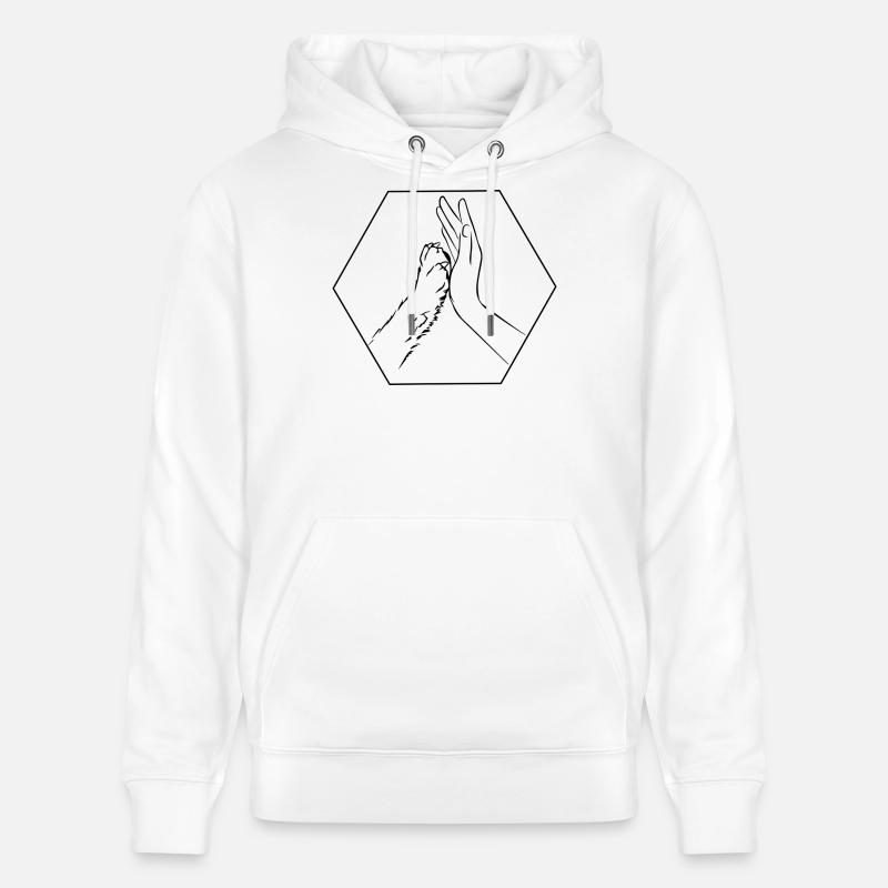 Équipe Patte et Main-Chien - Sweat à capuche bio CRUISER Stanley/Stella Unisexe - blanc