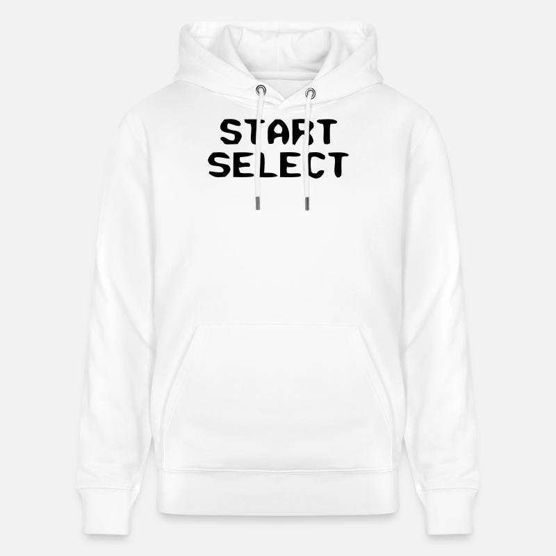 Start Select 8-Bit Text - Stanley/Stella Unisex Bio-Hoodie CRUISER  - Weiß