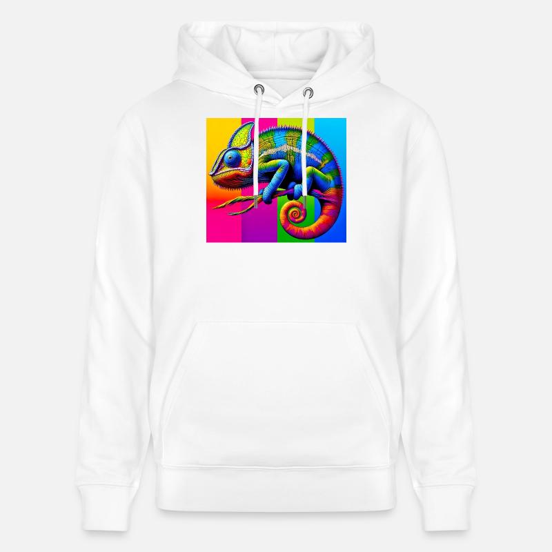 caméléon - Sweat à capuche bio CRUISER Stanley/Stella Unisexe - blanc