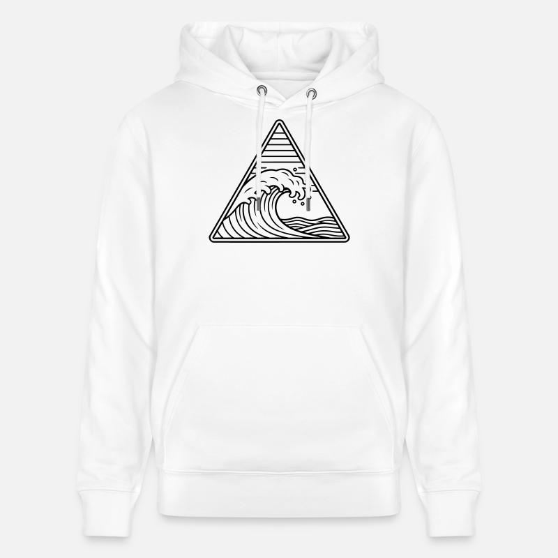 Vague de mer - Sweat à capuche bio CRUISER Stanley/Stella Unisexe - blanc