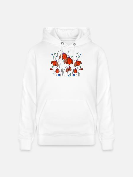 Fleur - Sweat à capuche bio CRUISER Stanley/Stella Unisexe - blanc