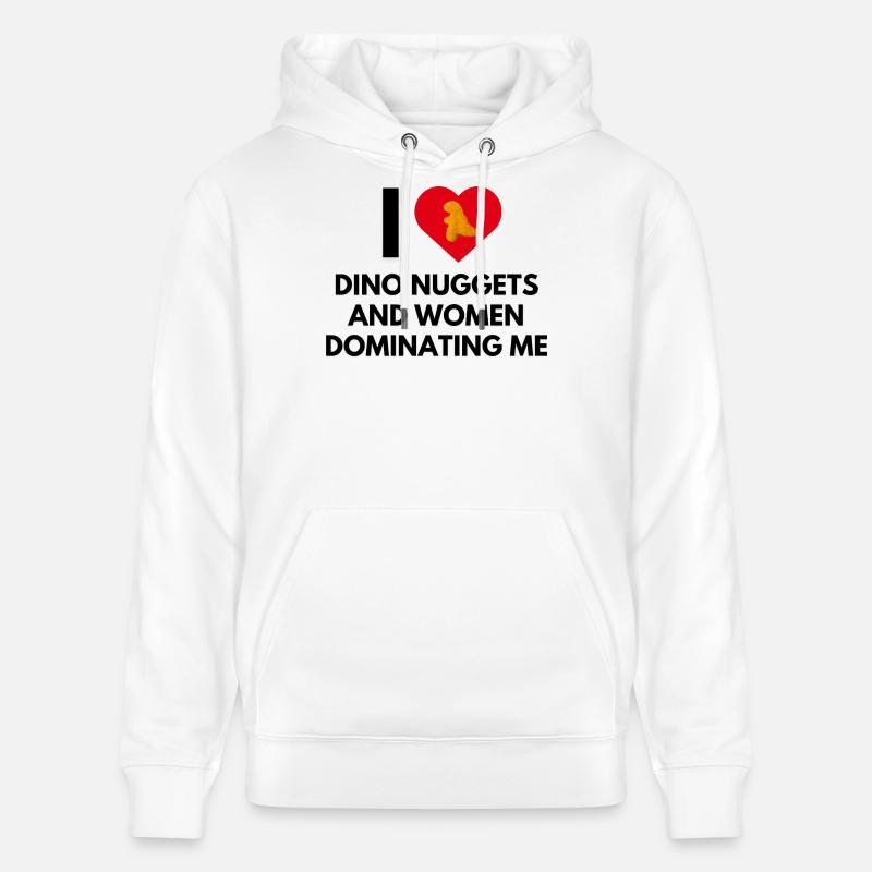 J’ADORE LES PÉPITES DE DINOSAURE - Sweat à capuche bio CRUISER Stanley/Stella Unisexe - blanc