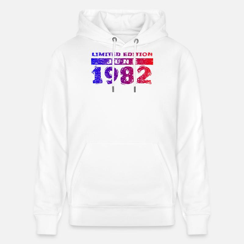44e anniversaire Édition Limitée 06/1982 - Sweat à capuche bio CRUISER Stanley/Stella Unisexe - blanc