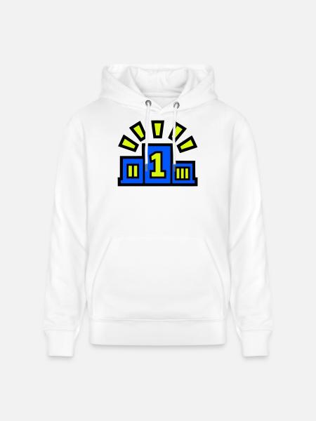 Winner Podium Place 1 Champion - Stanley/Stella CRUISER Unisex Organic Hoodie - white