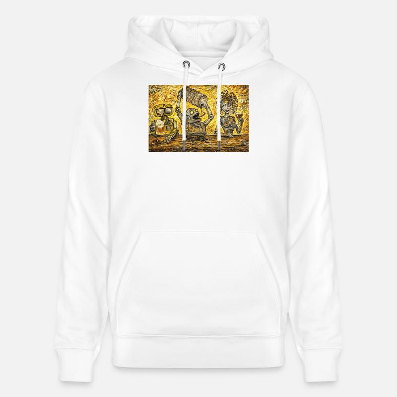 Barre de vis perdues - Sweat à capuche bio CRUISER Stanley/Stella Unisexe - blanc