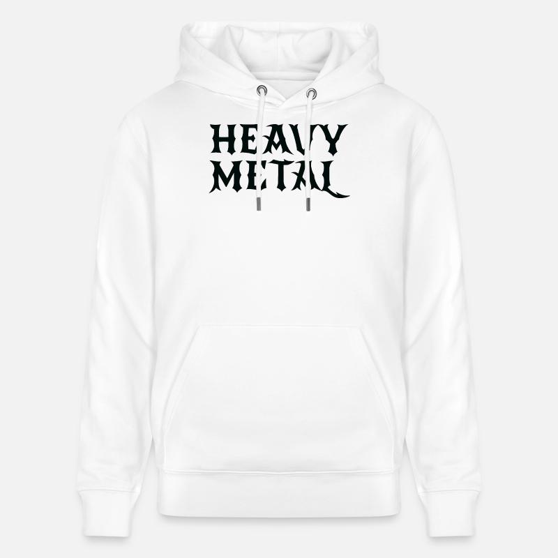 Logo Heavy Metal Gothic - Sweat à capuche bio CRUISER Stanley/Stella Unisexe - blanc