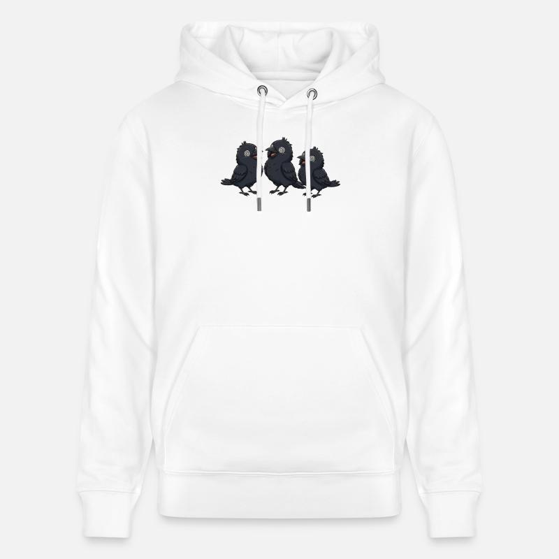 Trois frères Corbeau - Sweat à capuche bio CRUISER Stanley/Stella Unisexe - blanc