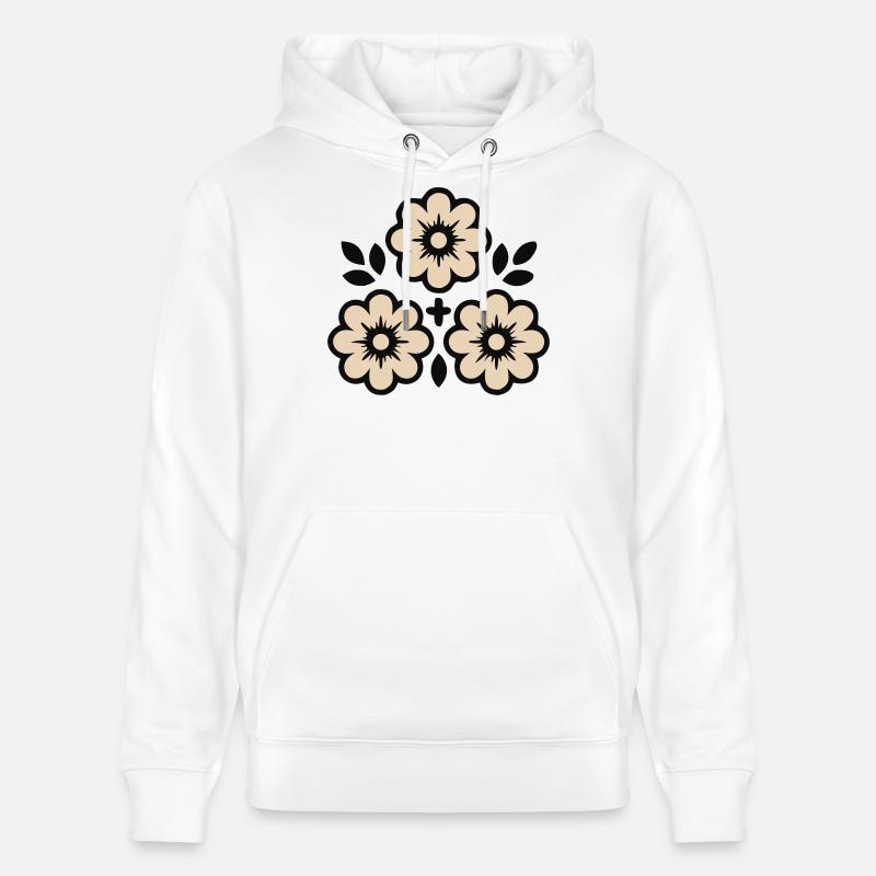 Folklore Blumen Blüten Tracht - Stanley/Stella Unisex Bio-Hoodie CRUISER  - Weiß