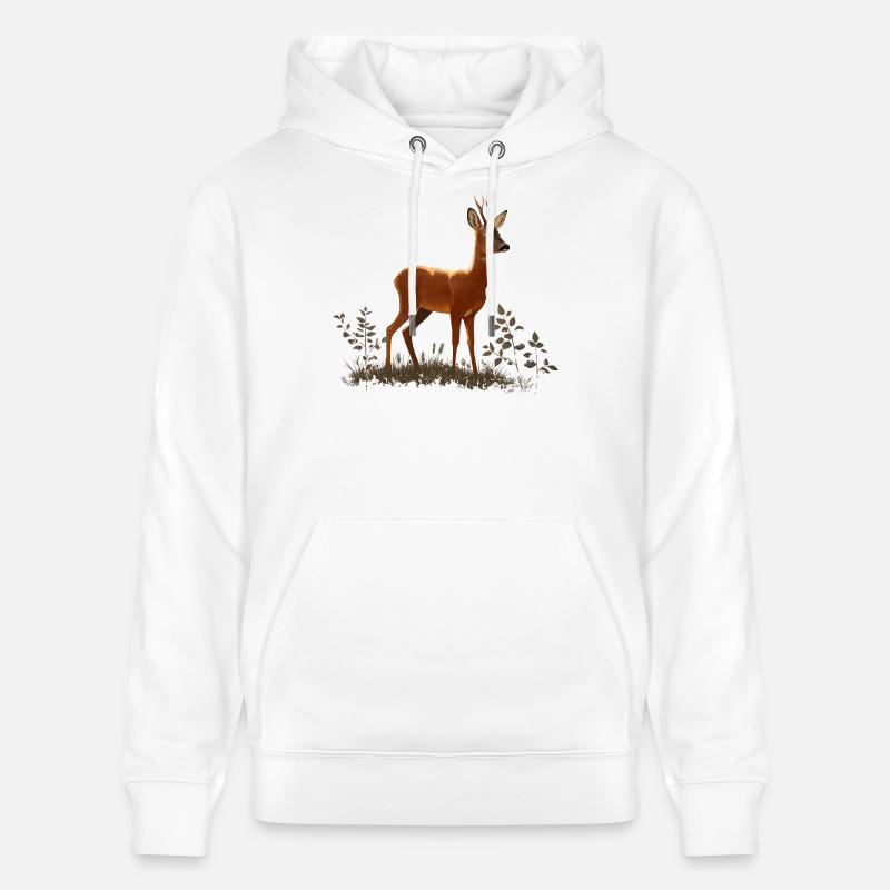 Chevreuil - Sweat à capuche bio CRUISER Stanley/Stella Unisexe - blanc