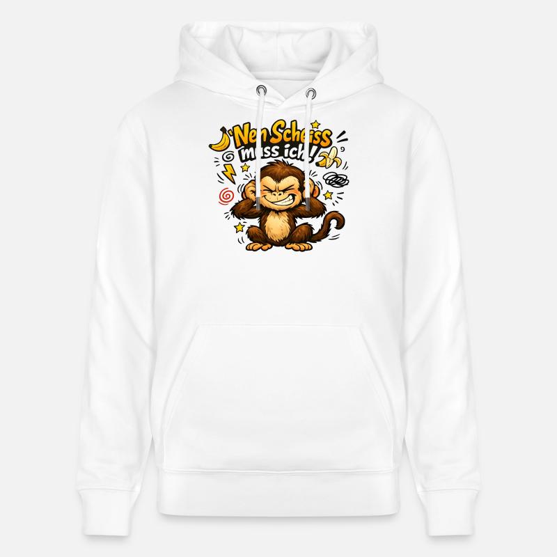 Nen Scheiss Muss Ich Affe - Stanley/Stella Unisex Bio-Hoodie CRUISER  - Weiß