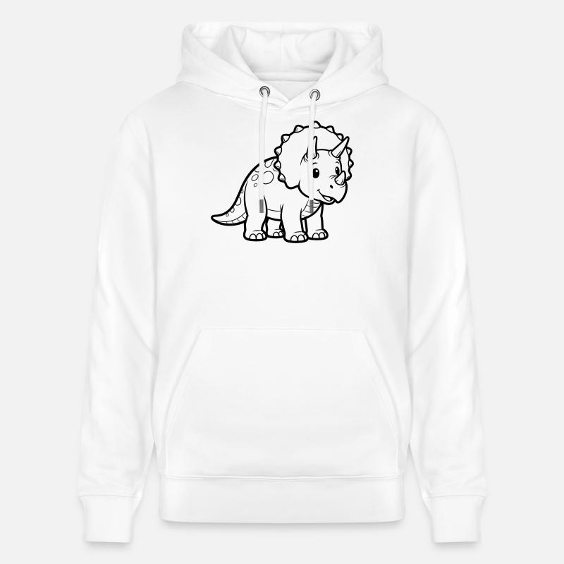 Bébé Tricératops - Sweat à capuche bio CRUISER Stanley/Stella Unisexe - blanc