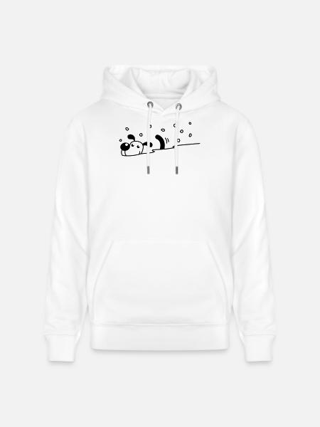 Cute dog in the snow - Stanley/Stella CRUISER Unisex Organic Hoodie - white