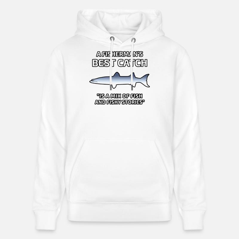 La meilleure prise du pêcheur - Sweat à capuche bio CRUISER Stanley/Stella Unisexe - blanc