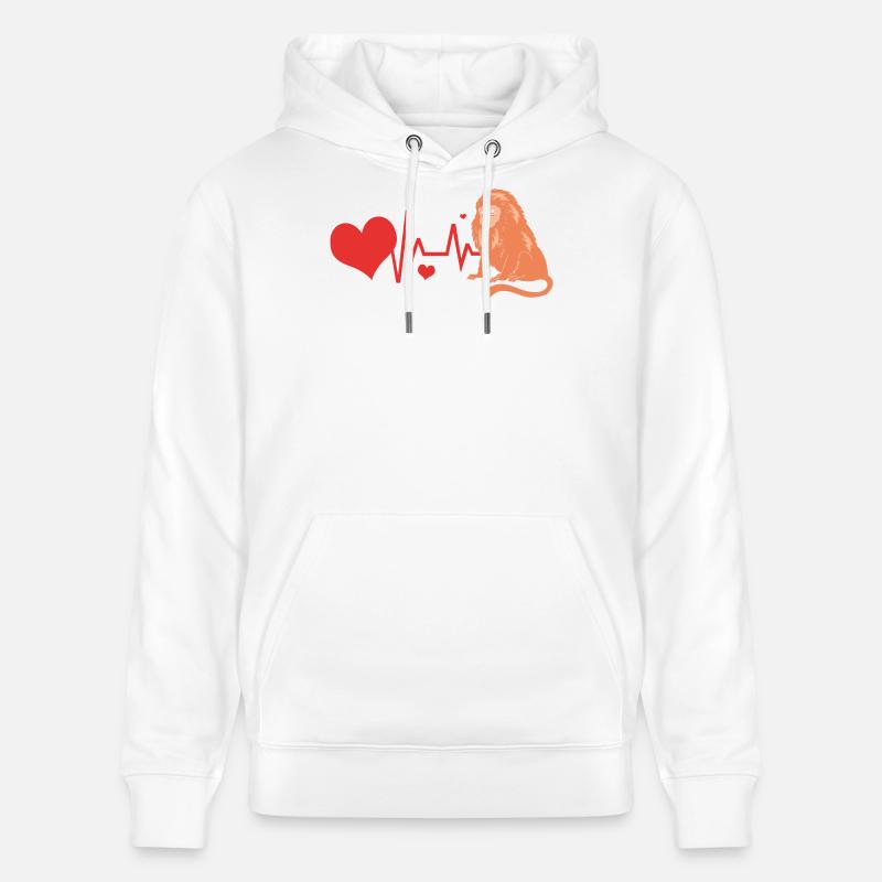 Tamarin Monkey Monkey Monkey Monkey Face - Stanley/Stella CRUISER Unisex Organic Hoodie - white