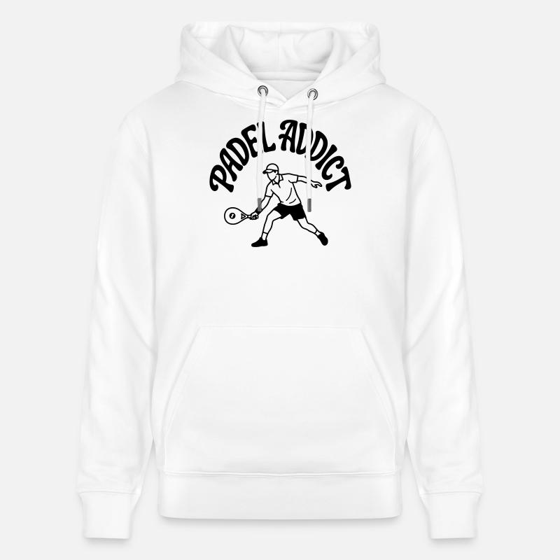 Joueur de padel - Sweat à capuche bio CRUISER Stanley/Stella Unisexe - blanc