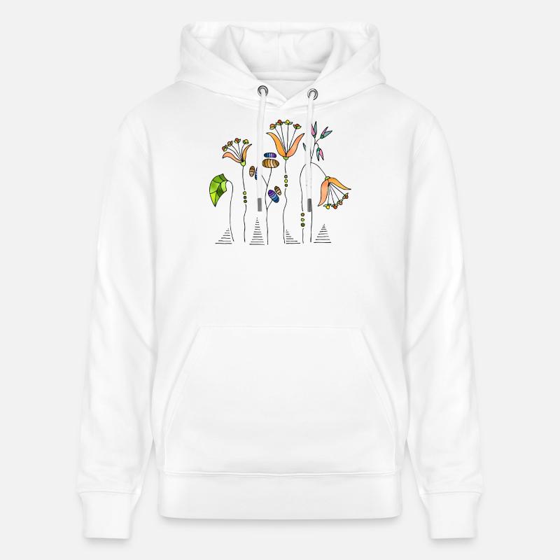 Blumen - Stanley/Stella Unisex Bio-Hoodie CRUISER - Weiß