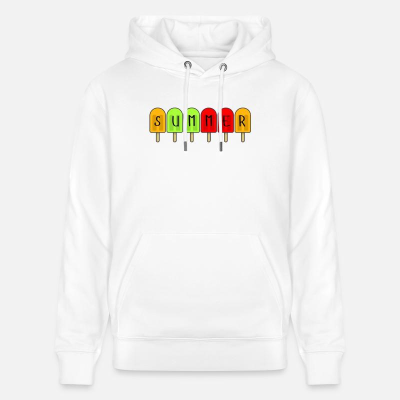 Hello Summer Popsicles - Sweat à capuche bio CRUISER Stanley/Stella Unisexe - blanc