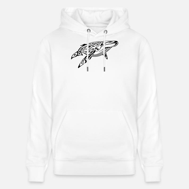 Baleine_1 - Sweat à capuche bio CRUISER Stanley/Stella Unisexe - blanc