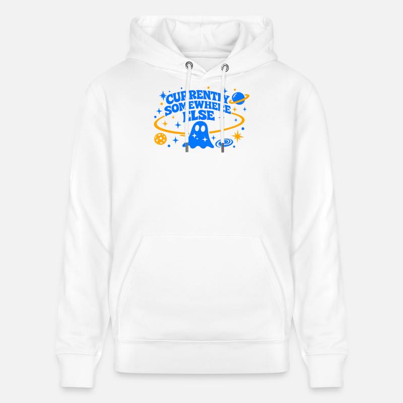 CURRENTLY SOMEWHERE ELSE - Stanley/Stella CRUISER Unisex Organic Hoodie - white