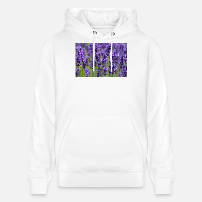 Lavendelfeld-Traumlandschaft - Stanley/Stella Unisex Bio-Hoodie CRUISER  - Weiß