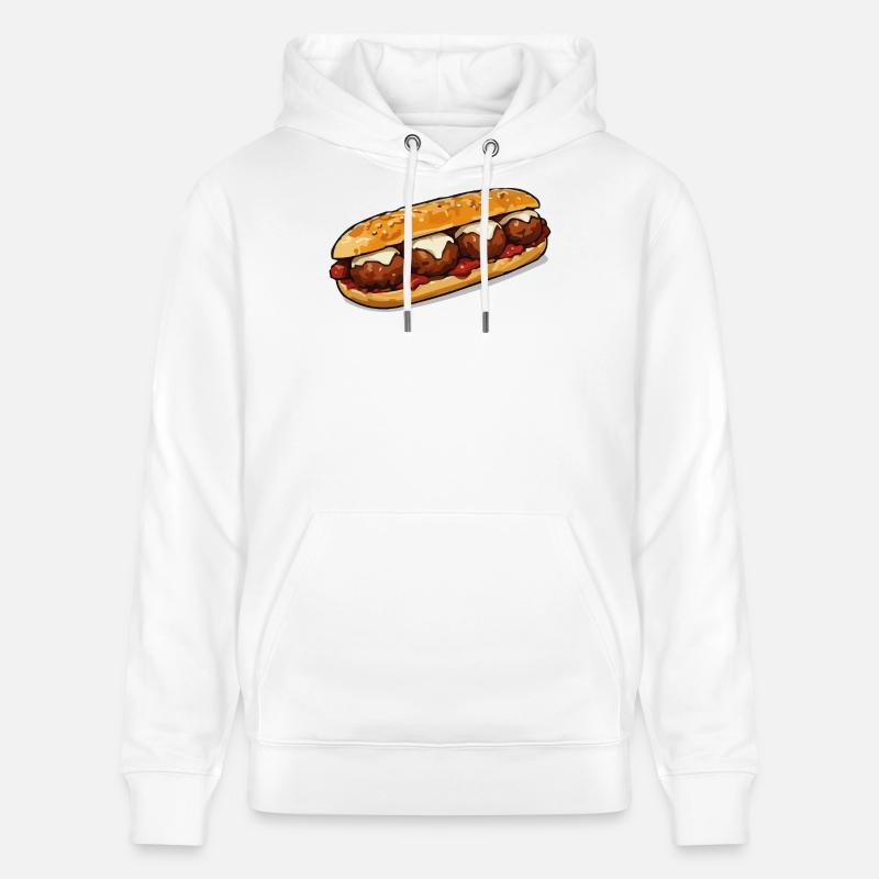 Barbecue à baguette - Sweat à capuche bio CRUISER Stanley/Stella Unisexe - blanc