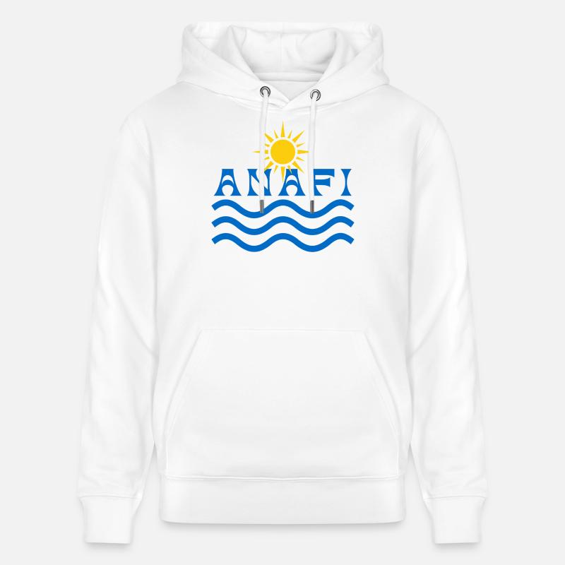 ANAFI Soleil et Vagues - Sweat à capuche bio CRUISER Stanley/Stella Unisexe - blanc