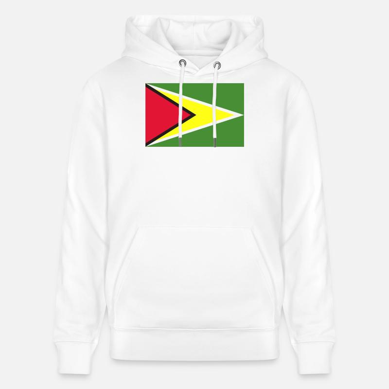 Drapeau du Guyana - Sweat à capuche bio CRUISER Stanley/Stella Unisexe - blanc